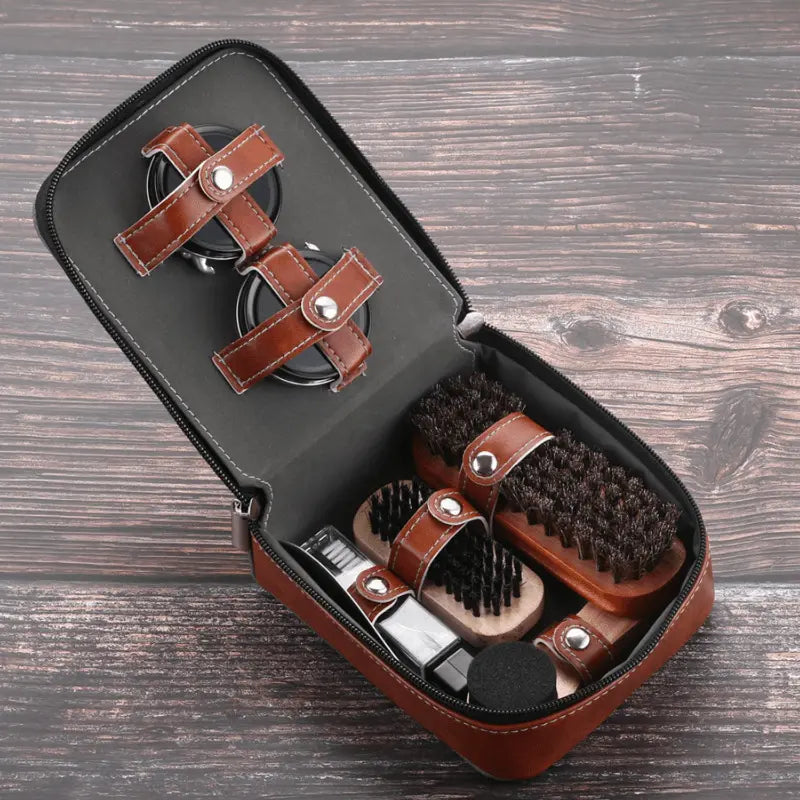 Horse Hair Brush Shoes Oil Set 9pcs 11pcs Shoes Brush Care Set.