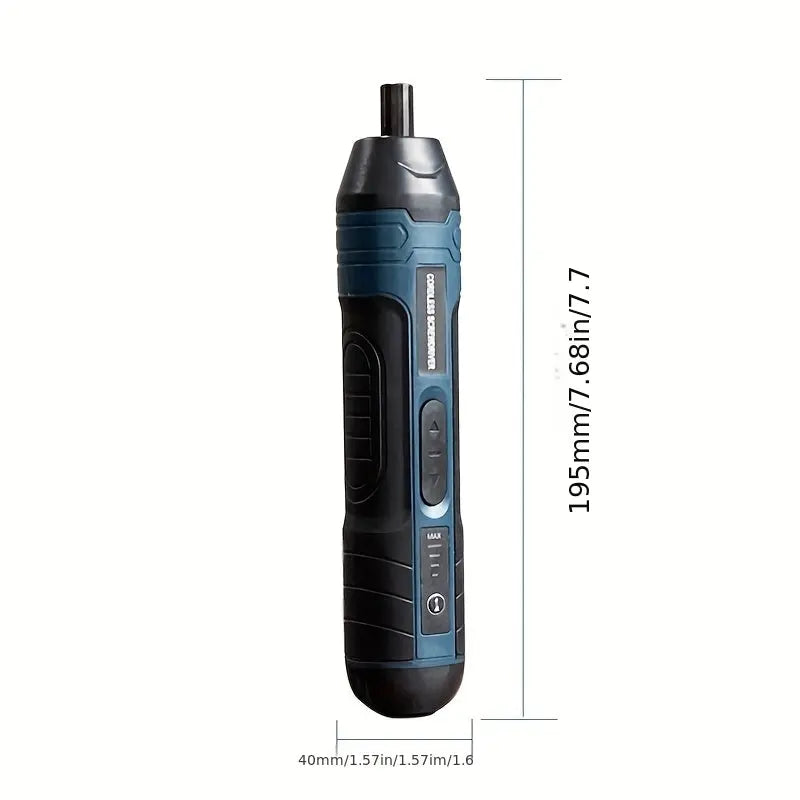1 Set of Torque-adjustable Straight Handle 3.6V Electric Screwdriver, Small Multi-functional Disassembly and Tightening Screwdriver with Lithium Battery