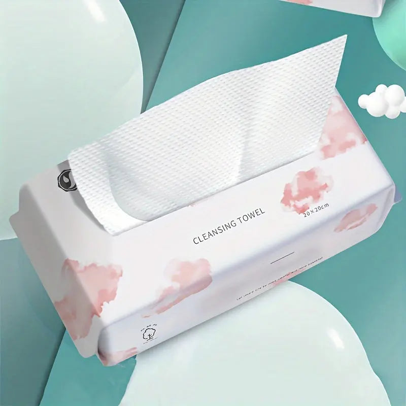 100pcs of Pearl-Patterned Facial Towels, Makeup Removal And Cleansing Wipes, Suitable for Both Dry And Wet Use As a Cosmetic Tool Dropshipman