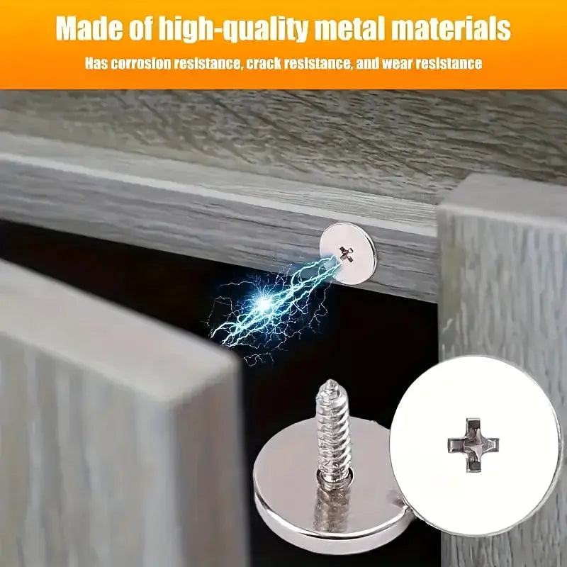 18/12/6pcs Cabinet Door Magnetic Closure Metal Magnetic Catch for Hidden Closing - Suitable for Various Materials, Kitchen Glass Doors, and Furniture Cabinets Dropshipman