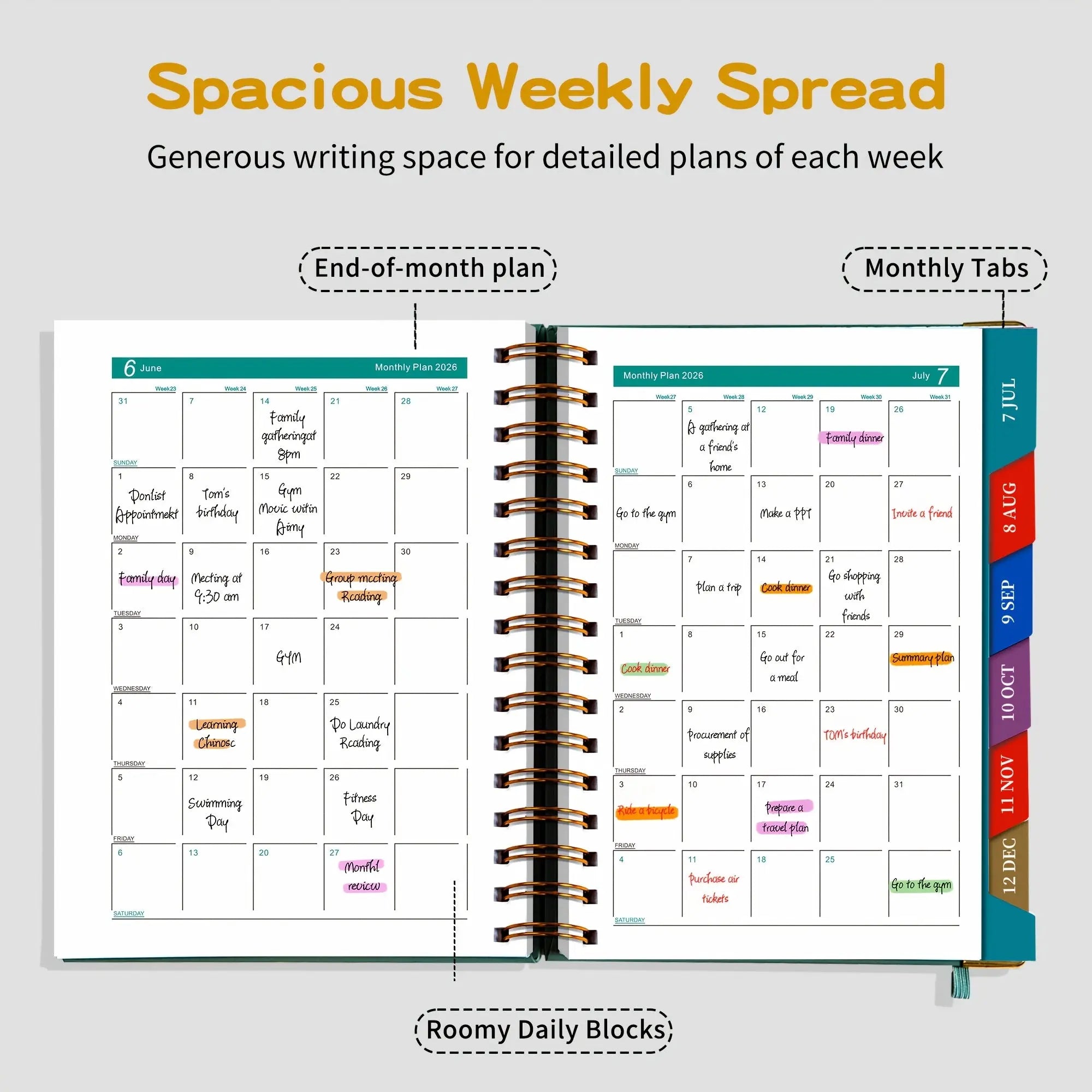 2026 Spiral Schedule Planner 400 Pages. My Store