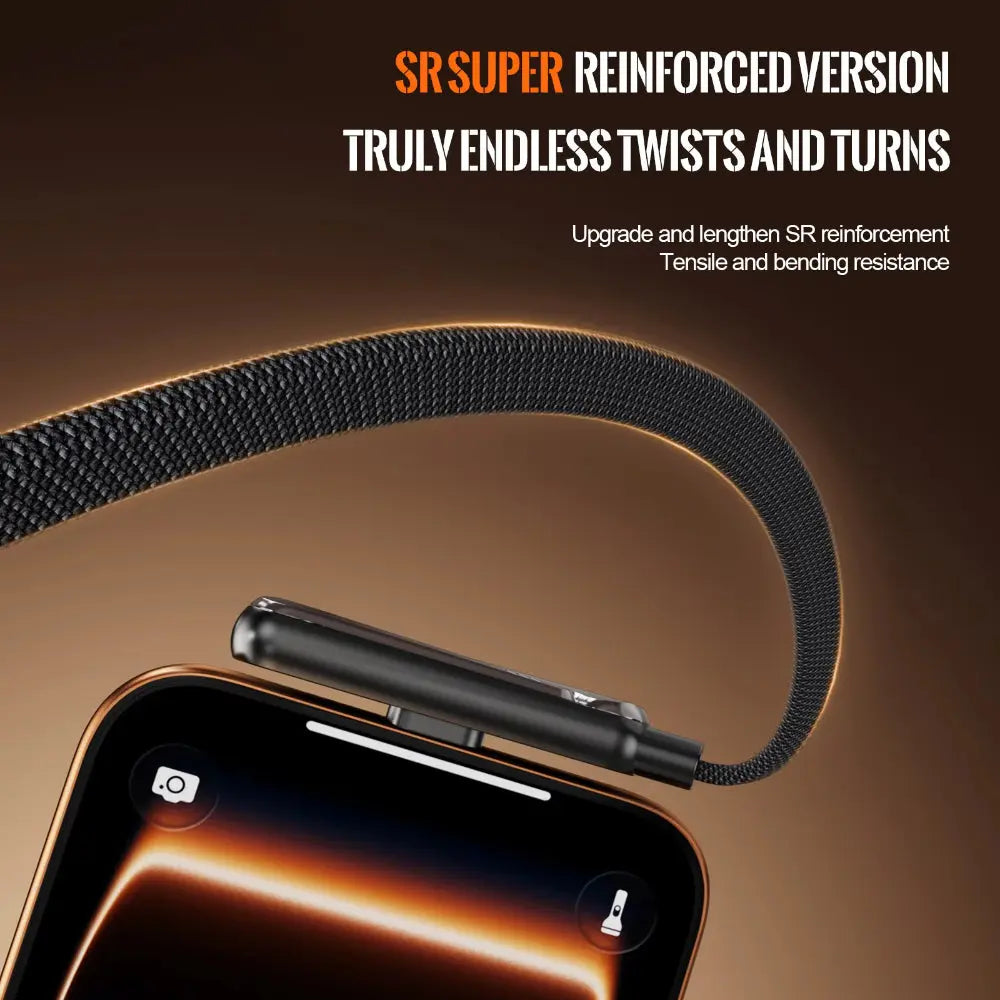 240W PD Fast Charging Cable | Type-C to Type-C, 360-Degree Rotatable Adjustable Metal Bracket, Fully Compatible with Mobile Phone Charging Cables, Copper-Clad Aluminum Wire Dropshipman