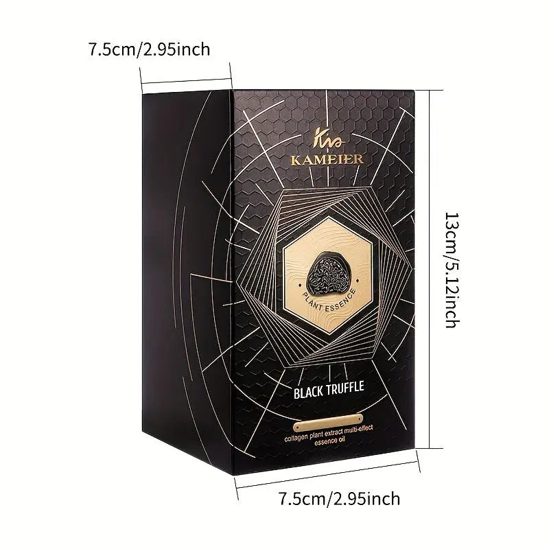 1 Bottle Black Truffle Collagen Serum - Moisturizing Face Oil with Rose, Jasmine, and White Pond Flower Seed Oil, Plant Squalane, Hypoallergenic, Unisex-Adult, All Skin Types, Scented Drops with Collagen for Hydrating and Youthful Skin Dropshipman