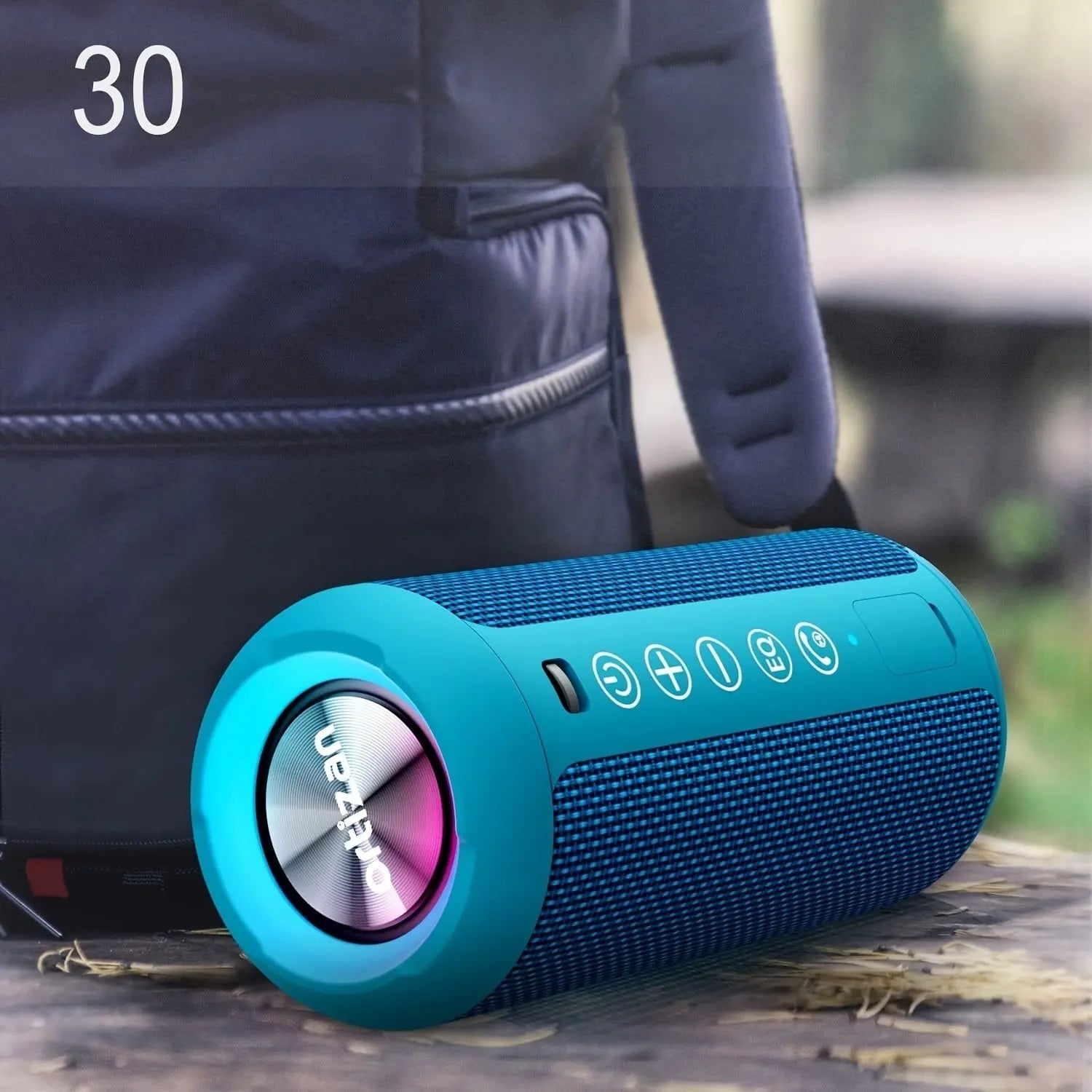 Ortizan 24W Portable Wireless Speakers,Deep Bass, RGB Lights, Dual Pairing, 30H Playtime for Home, Outdoor, Party