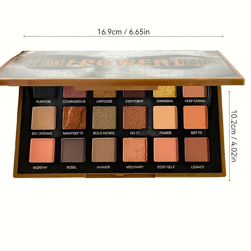 18-Color Eyeshadow Palette with 1 Brush - Featuring Shimmering And Matte Shades, Vibrant Colors Perfect for Stage Makeup, Cosplay, And Dance, an Ideal Choice for Carnival And Masquerade Events, As Well As Halloween, Christmas, And New Year Gifts Dropshipman
