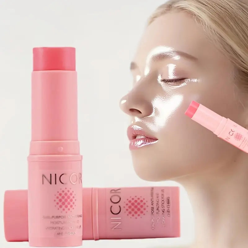 1pc Korean-Style Moisturizing Face Cream Stick | Contains Collagen, Provides 48-Hour Multi-Effect Benefits, Firms, Brightens, Suitable for All Light Beige Skin Types, Compact Stick Design. Skincare Dropshipman