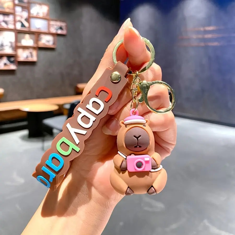 1 pc Cute Capybara Silicone Keychain My Store