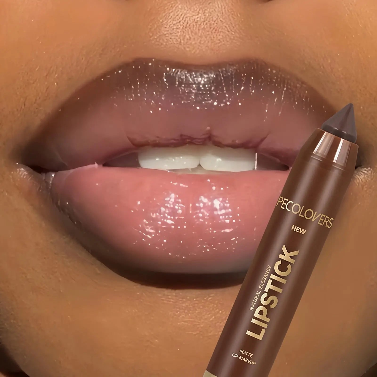1pc Brown Smooth Lipstick - Easy Coloring Lipliner, Durable Moisturizing Matte Lipstick for Daily Makeup, Perfect for All Skin Tones, Beauty Essentials | Matte Finish Lipstick | Creamy Lipstick Dropshipman
