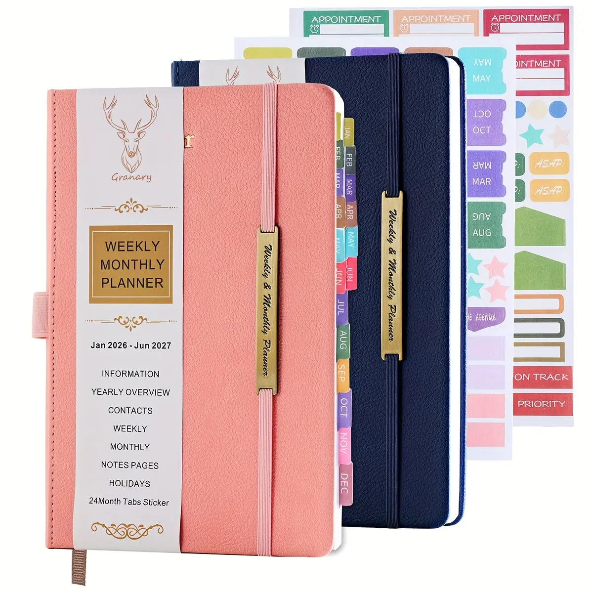 2026–2027 Academic Planner PU Leather. My Store