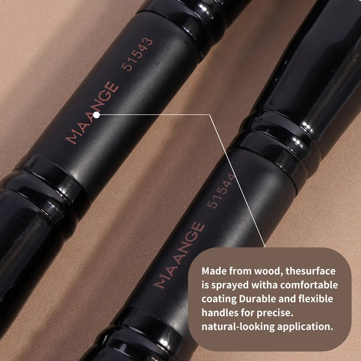 MAANGE 4pcs Professional Facial Double-Ended Makeup Brush Set, Bevel&Taper Foundation Brush Contour Brush Blush Brush Powder Brush Eyeshadow Brush Concealer Brush Highlight Brush, Makeup Tools with Soft Fiber, Set for Travel, Gift for Women&Girls Dropshipman