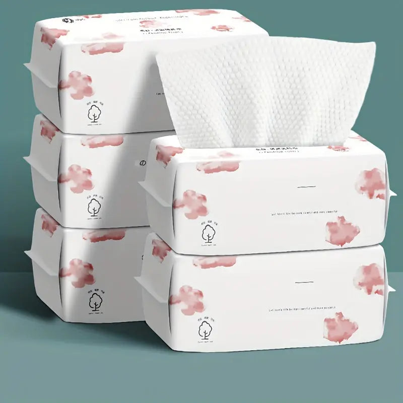 100pcs of Pearl-Patterned Facial Towels, Makeup Removal And Cleansing Wipes, Suitable for Both Dry And Wet Use As a Cosmetic Tool Dropshipman