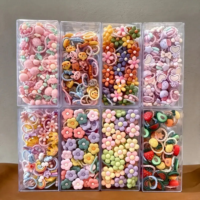 120pcs Multicolor Elastic Hair Ties Suitable for Ponytails & Braids - Cute Multicolor Hair Bands with Multicolor Mix (Blends), Durable & Gentle for Braiding, Ponytails, Buns, Twists, Fists - Hair Care Bundles for Women & Dropshipman