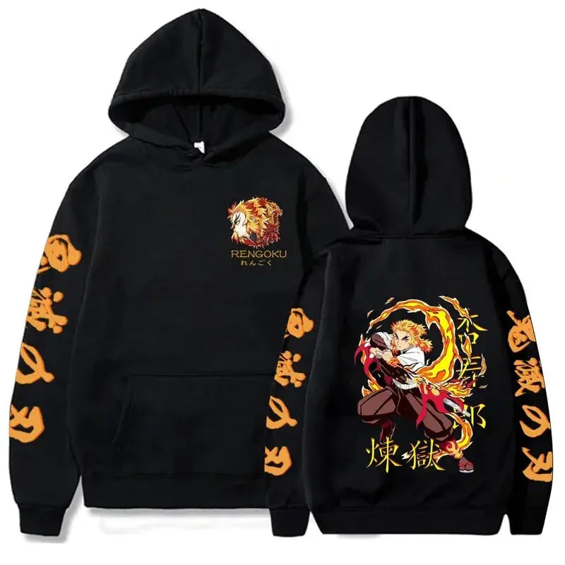 2025 Harajuku fashion trend anime print hoodie high quality casual printed men's and women's long sleeve pullover hood Dropshipman