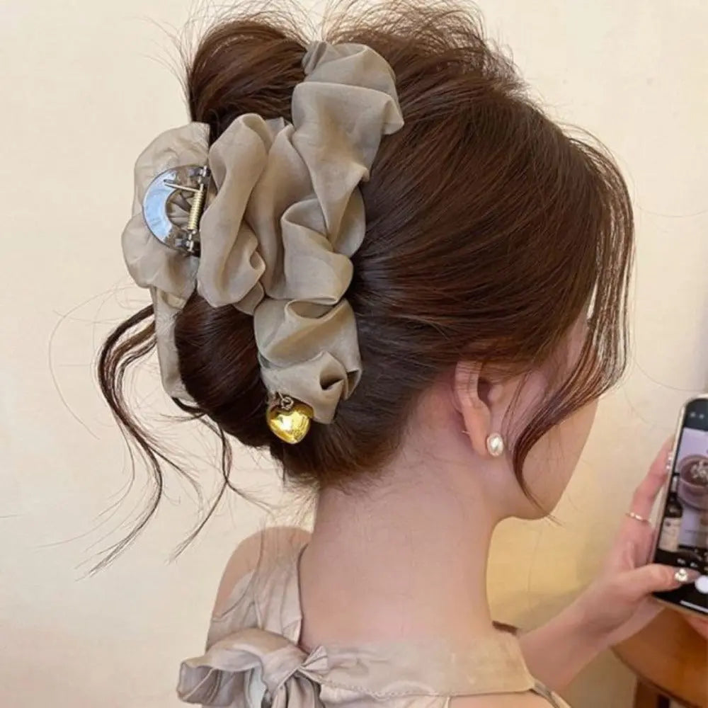 2pcs Women's Large Triangle/Polygonal Shark Clip Hair - Korean Style Multicolor Polka Dot Hair Clips Suitable for Autumn Winter, Wedding Daily Use - Retro Elegant Hair Dropshipman