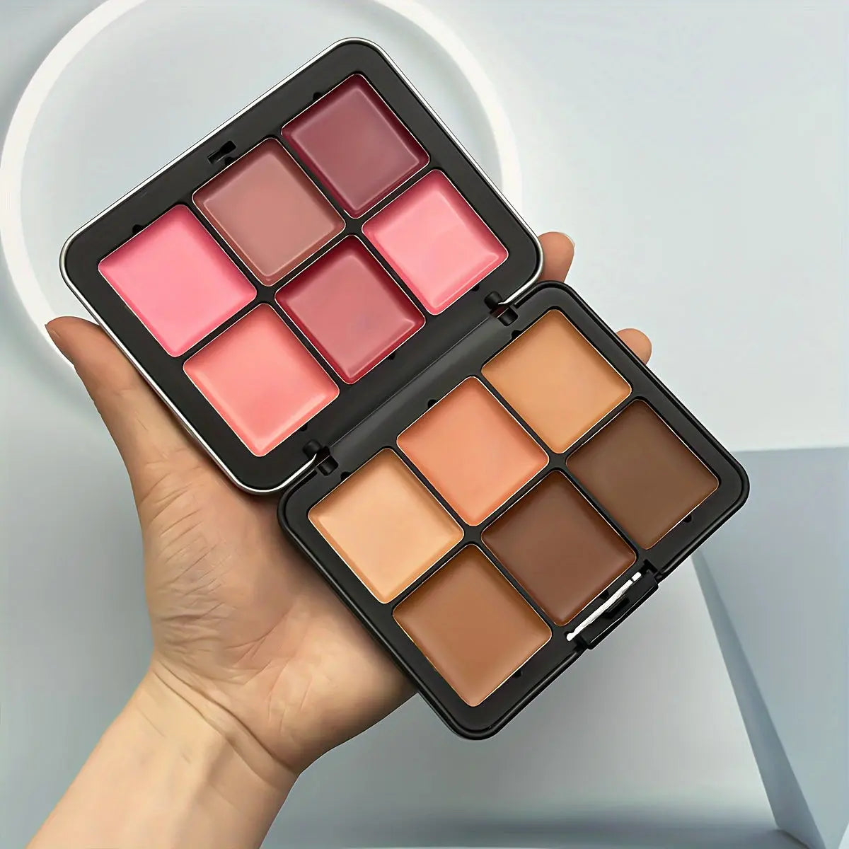 12-Color Dark Concealer And Blush Cream in a Metal Case for Facial Makeup Palette Dropshipman