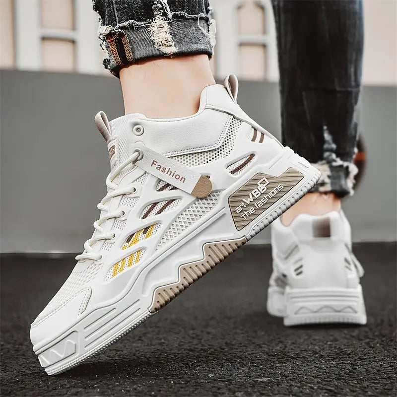 Men'S High-Top Fashionable Sports Casual Versatile Sneakers And Skate Shoes Dropshipman