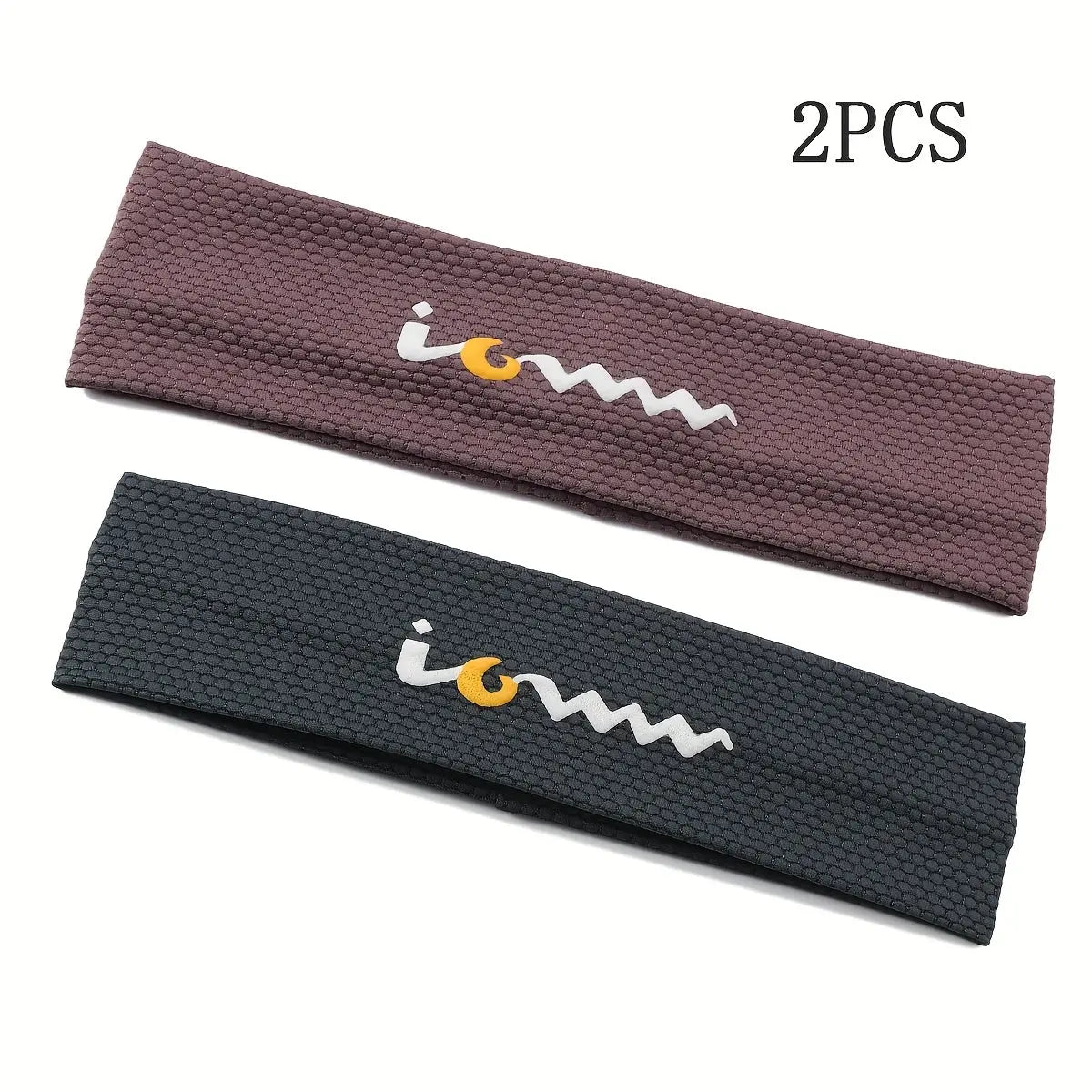 2pcs Unisex Stylish Sports Headbands – Sweat-Absorbing, Non-Slip, Elastic & Breathable for Gym Workouts, Running, Cycling, Tennis, and More Sports Activities Dropshipman