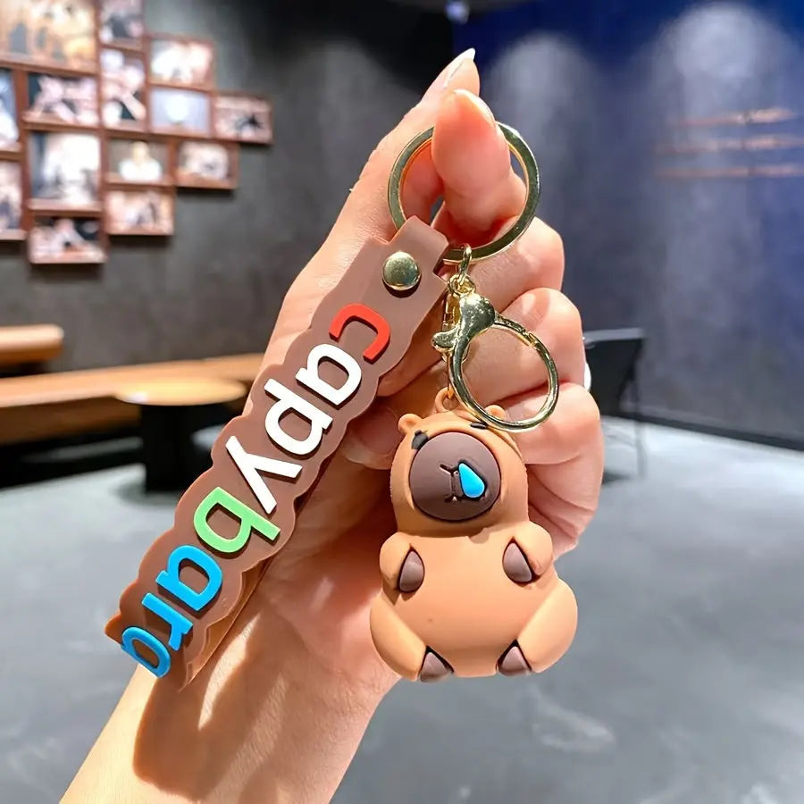 1 pc Cute Capybara Silicone Keychain My Store