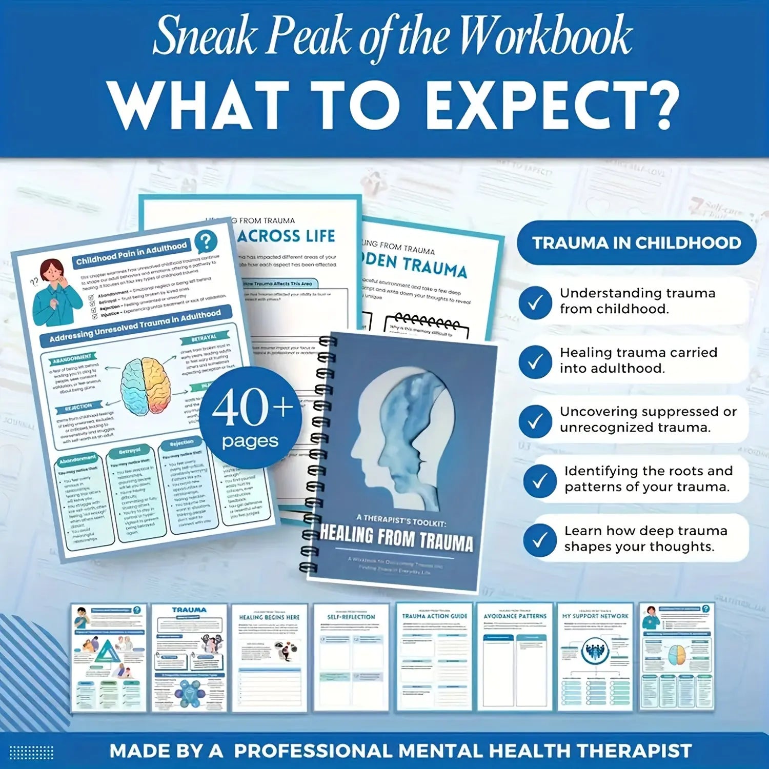 CBT Workbook for Trauma Recovery PTSD Diary. My Store