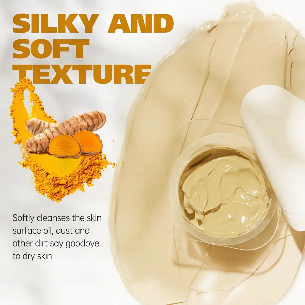 10pcs *5g Turmeric Clay Mask Is Hydrating and Moisturizing. It Contains Hyaluronic Acid. It Is Used as Daily Skin Care in Summer to Prevent Skin from Drying Out. It Is Easy to Carry and Suitable for All Skin Types.face Masks Skincare Clay Mask Dropshipman