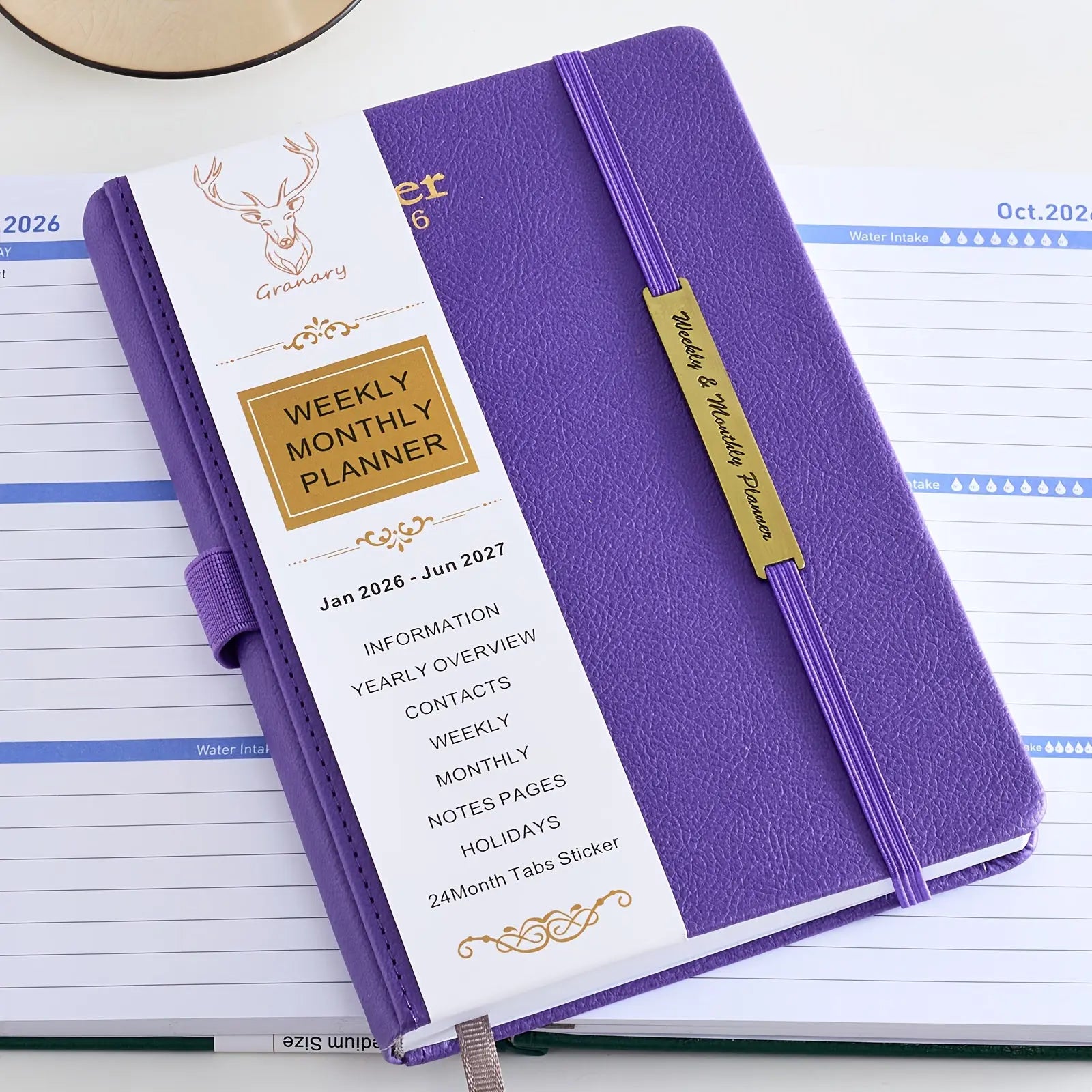 2026–2027 Academic Planner PU Leather. My Store