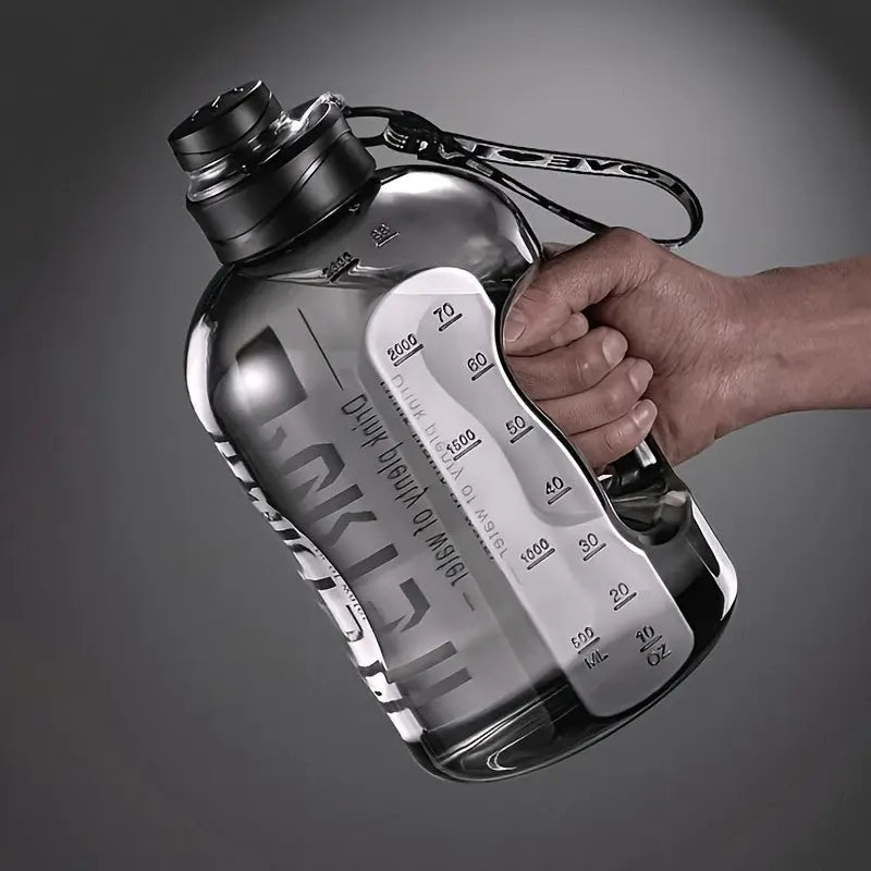 1700ml Large-Capacity Sports Water Bottle with Straw - Durable PC Material, Ideal for Gym, Travel, Camping, Hiking & Fishing