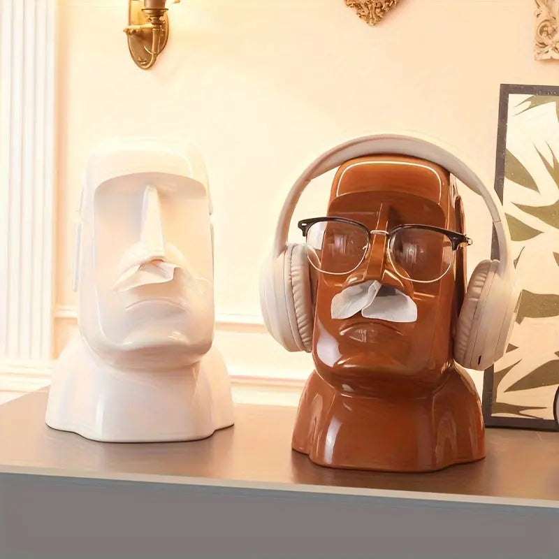 1pc Moai Statue Tissue Holder Organizer My Store