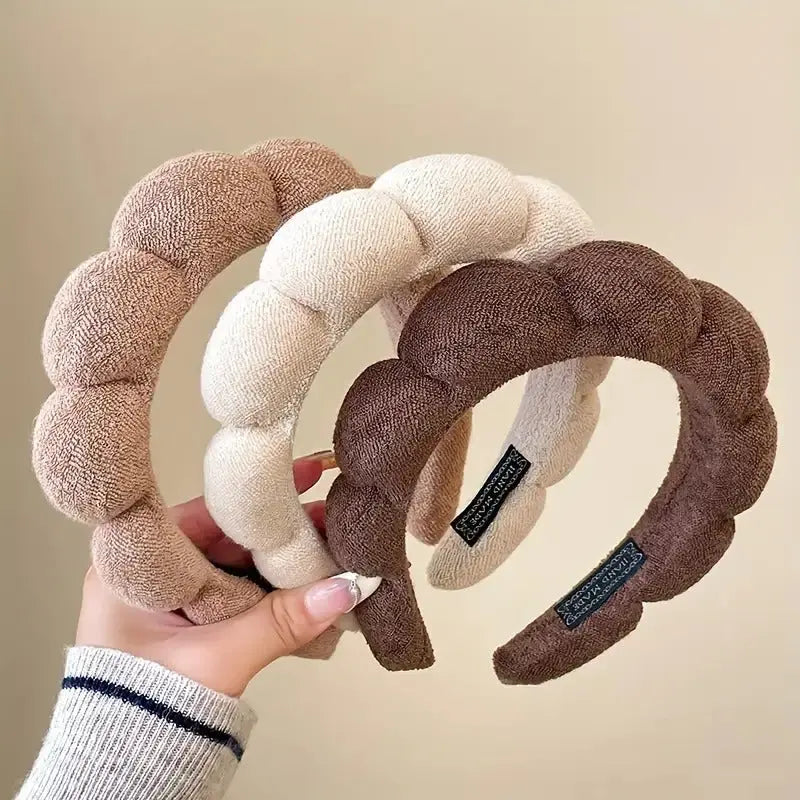 1 Autumn and Winter Wide-Brimmed Anti Slip Headband for Hair Styling, High Crown Headdress with Comb Dropshipman