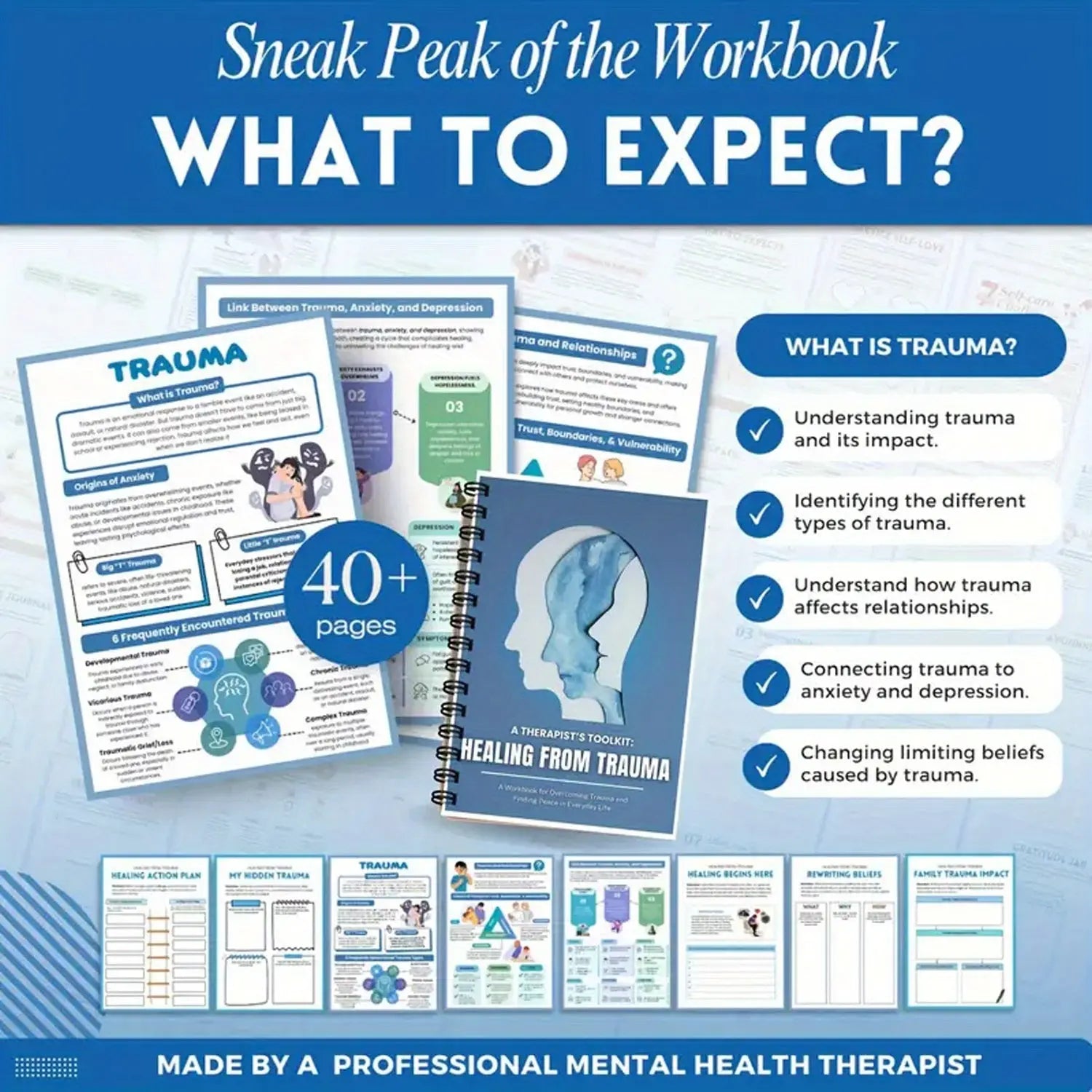 CBT Workbook for Trauma Recovery PTSD Diary. My Store