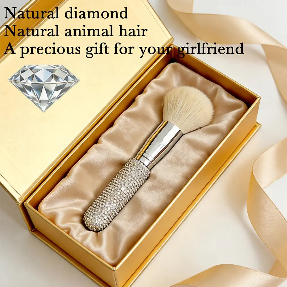 Princess Rose Luxury Diamond Foundation & Setting Powder Brush | Multi-Functional, Smooth Application with Soft Goat Hair, Ideal for Beginners and Professional Makeup Artists, Portable for Travel Dropshipman