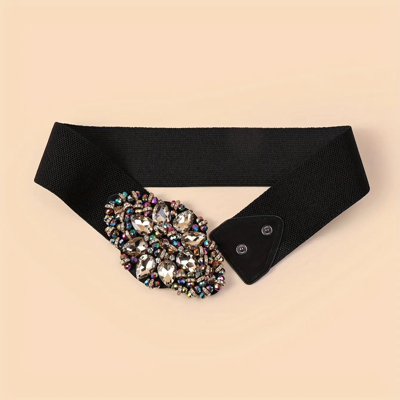 1 Stylish and Elegant Rhinestone-Embellished Stretch Belt for Women, Bohemian Style – Perfect with Long Dresses, Skirts, Evening Gowns, Party Wear, Student Outfits, Casual Business Attire, Back-to-School Season & Halloween Accessories