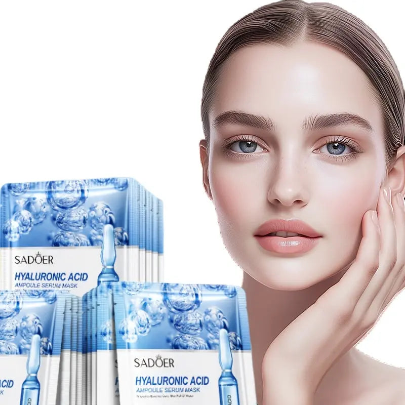 Hydrating Facial Mask with Hyaluronic Acid, Available in 9pcs and 20pcs, Gentle Formula for Daily Use