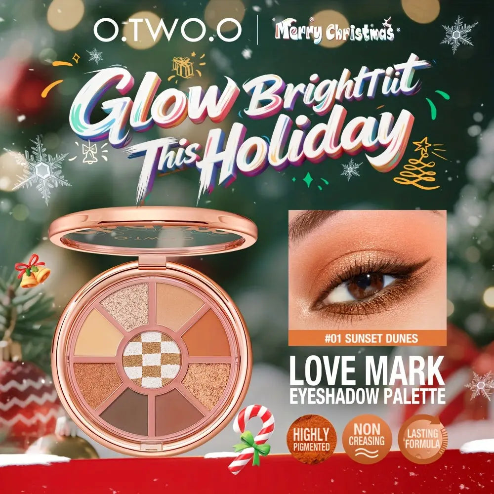 [Christmas Gift] O.TWO.O Eyeshadow Palette High Long Lasting Matte & Shimmer Velvety Smooth 9 Colors otwoo Eye shadow Makeup for Women OTWOO Girly Must Haves Dropshipman