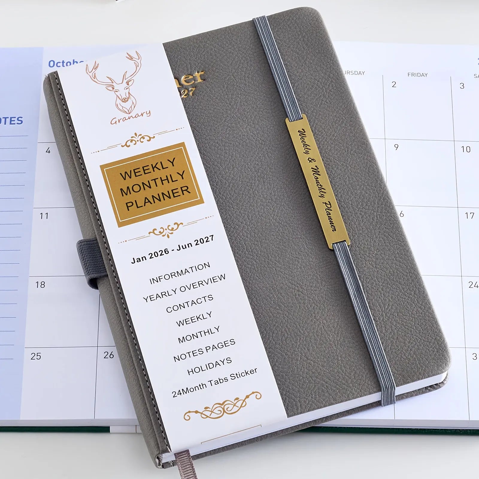 2026–2027 Academic Planner PU Leather. My Store