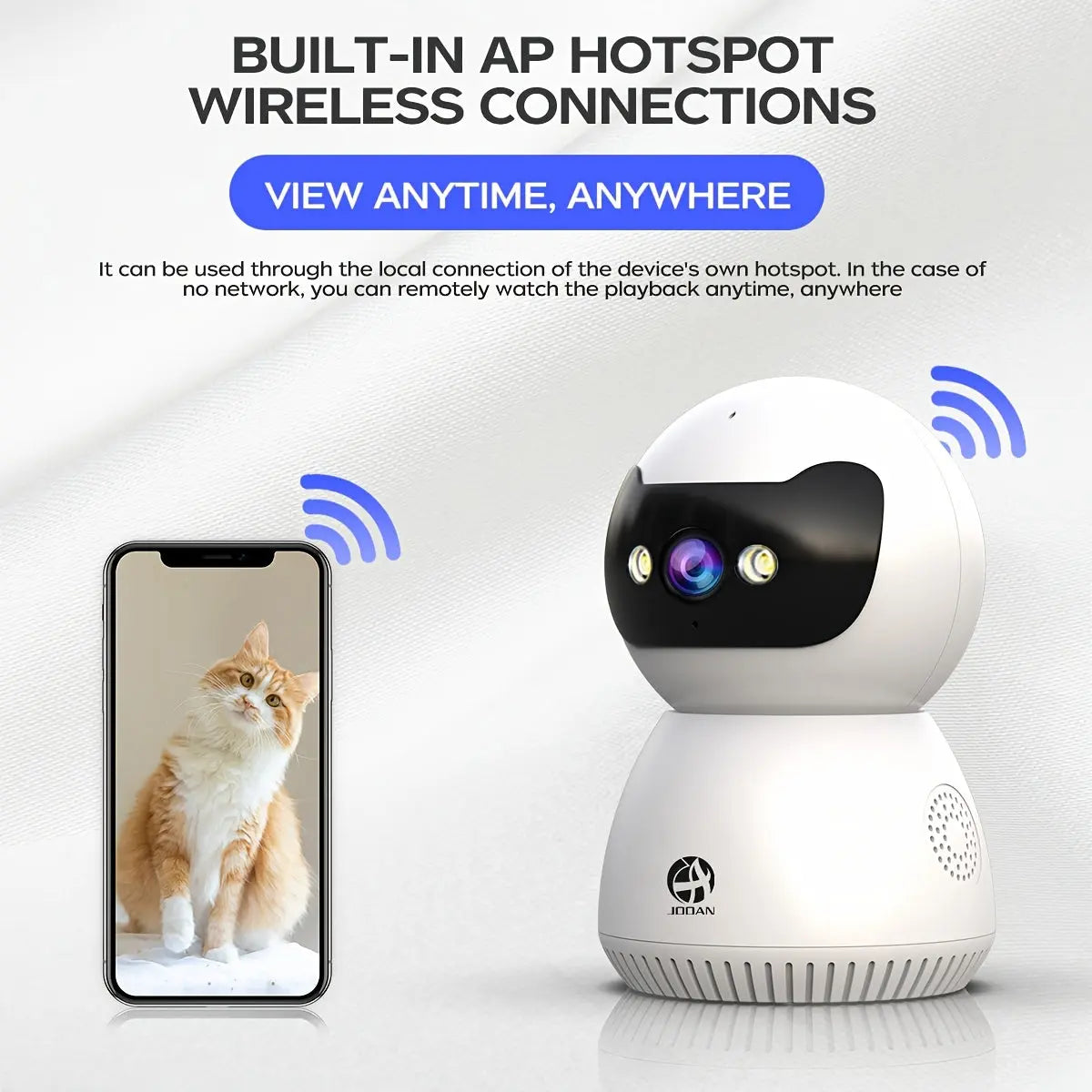 1080P Full HD Security Camera with Full-Color Night Vision, Two-Way Audio, Motion Detection, and Tracking Recording, Remote Control via Mobile App, Nanny Monitoring, and Safety Surveillance for Family and Pets Dropshipman
