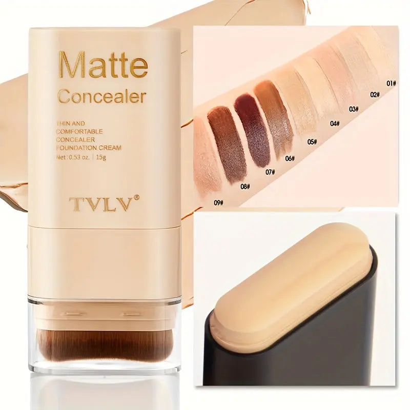 The Multi-Functional Foundation Stick with Nine Color Options Features a Built-In Foundation Brush, Is Lightweight And Buildable, And Provides Long-Lasting Coverage. It'S Easy to Conceal And Suitable for All Skin Types, Making It Perfect for Creatin Dropshipman