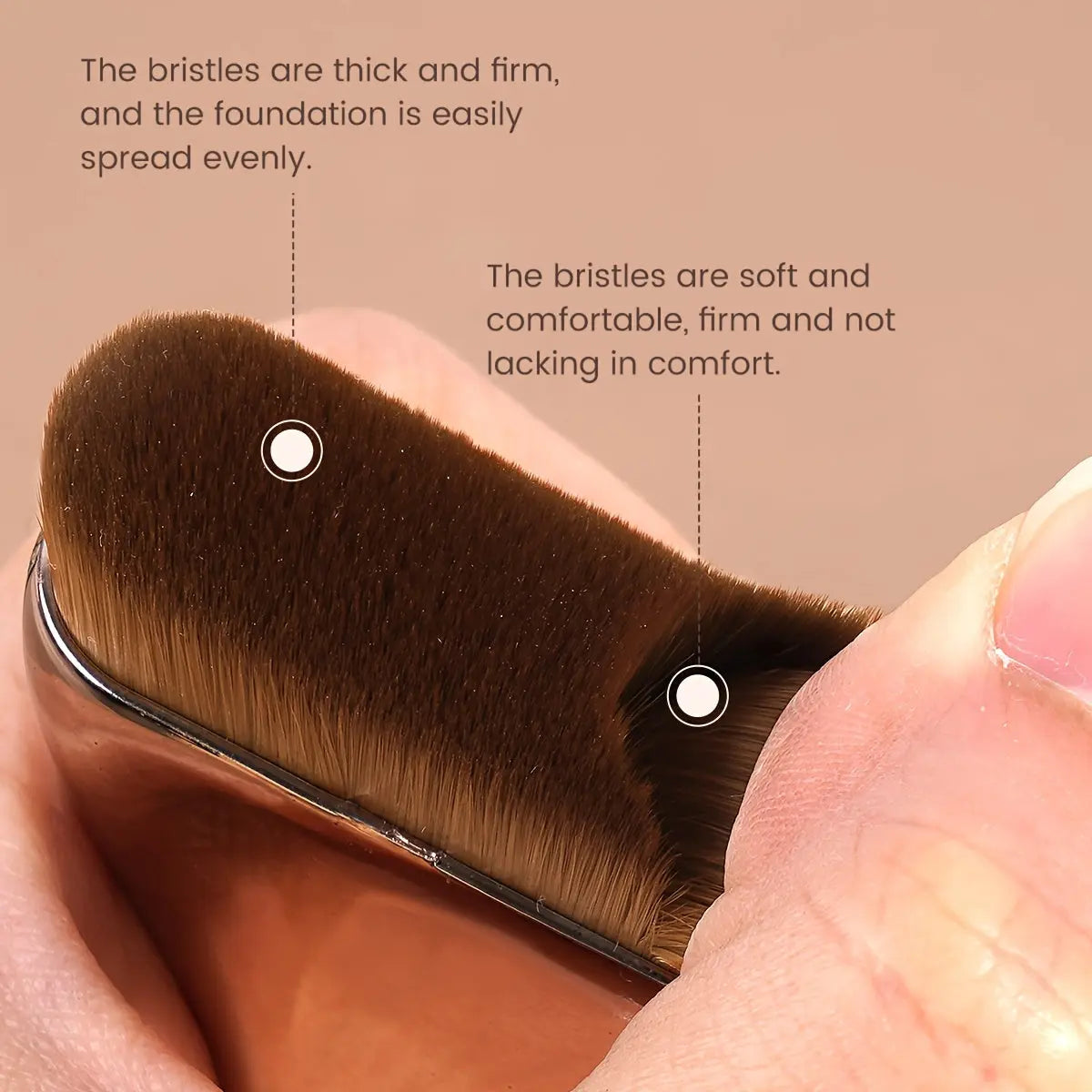 3pcs MAANGE Makeup Brushes | Aluminum Tube, Foundation Brush, Thin Foundation Brush, Kabuki Makeup Tools, Suitable for Beginners, Seamless, Soft Thick Nylon Bristles, Portable for Travel, Easy Makeup Application Dropshipman