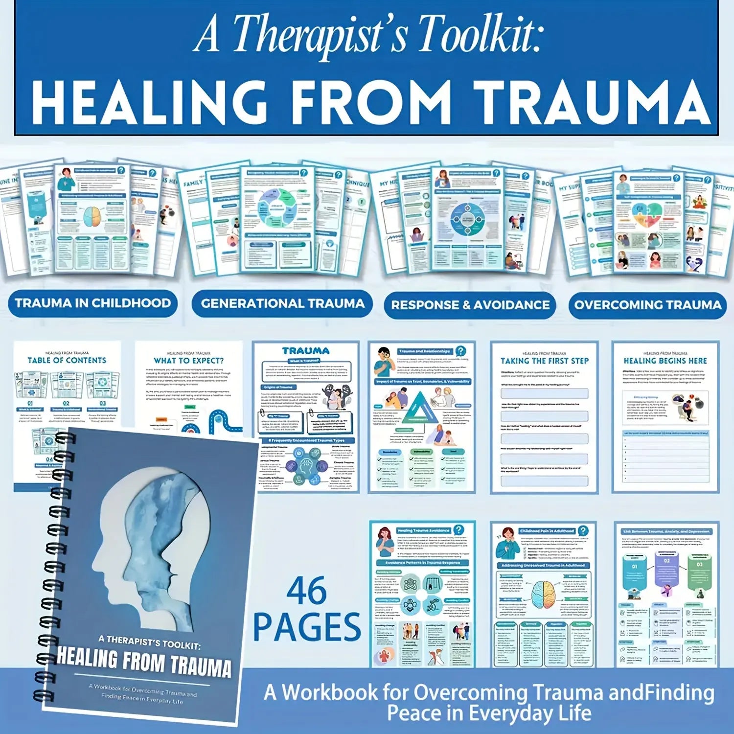 CBT Workbook for Trauma Recovery PTSD Diary. My Store