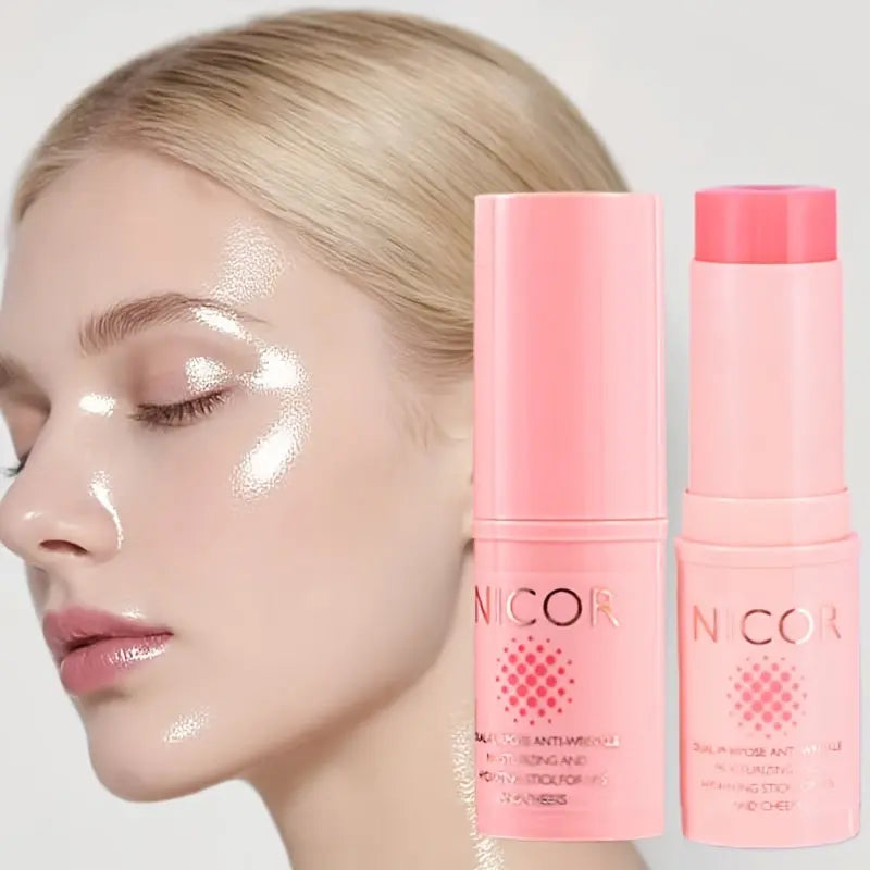 1pc Korean-Style Moisturizing Face Cream Stick | Contains Collagen, Provides 48-Hour Multi-Effect Benefits, Firms, Brightens, Suitable for All Light Beige Skin Types, Compact Stick Design. Skincare Dropshipman