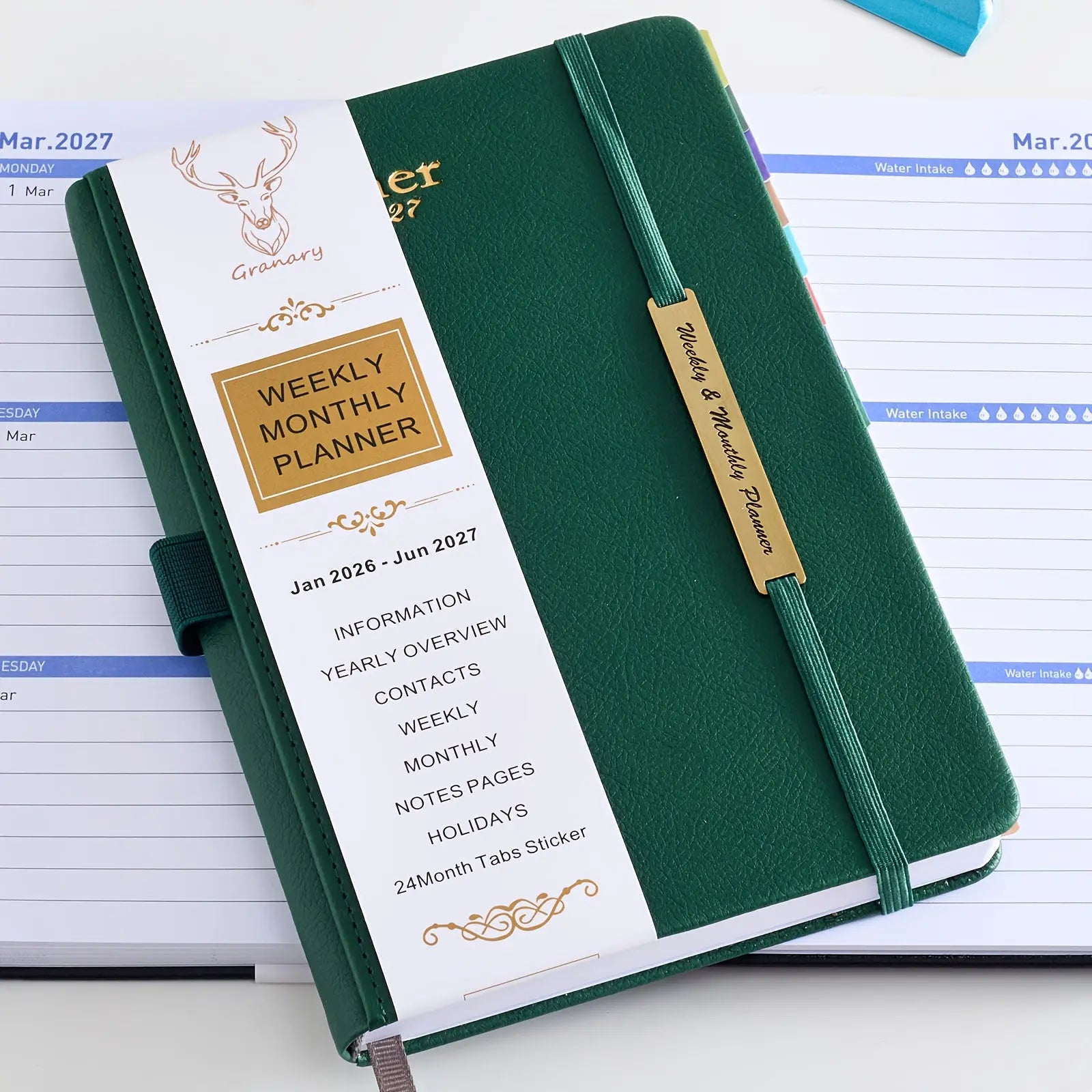 2026–2027 Academic Planner PU Leather. My Store