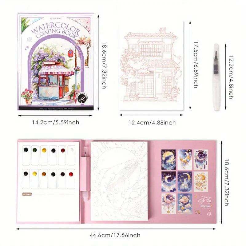 One adult watercolor sketchbook art kit. My Store