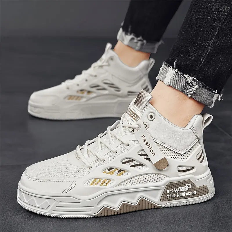 Men'S High-Top Fashionable Sports Casual Versatile Sneakers And Skate Shoes Dropshipman