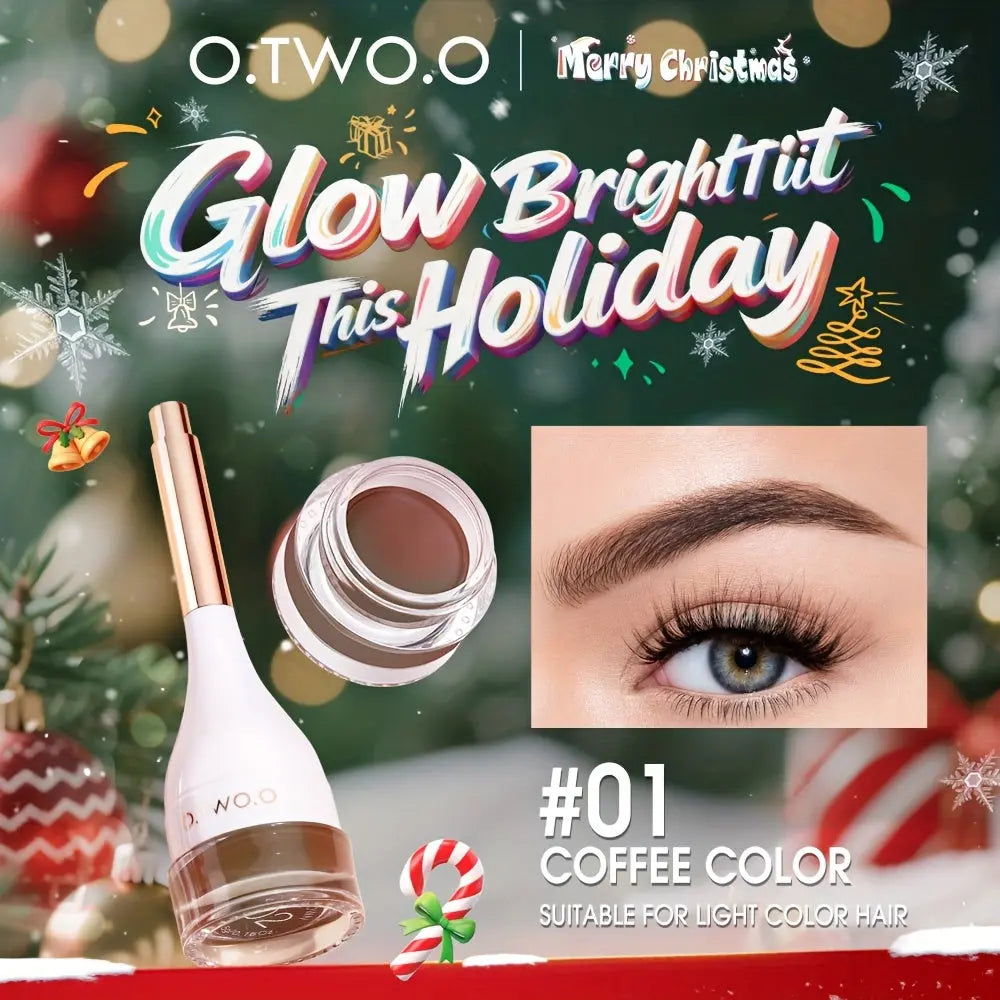 [Christmas Gift] O.TWO.O Waterproof Eyebrow Cream with Brush Eyeliner Smudge-Proof High Lasting Eyebrow Gel Multi-Uses Eyebrow Pencil Daily Essential otwoo Women's Makeup Girly Must Haves Dropshipman