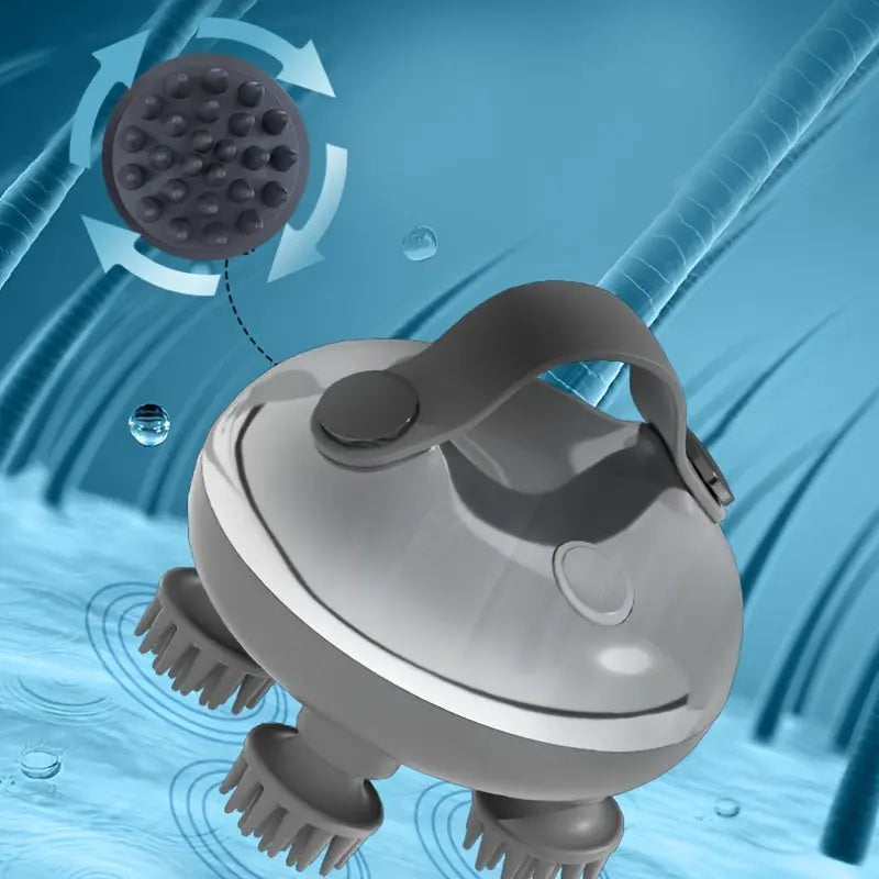 1pc Electric Scalp Massager, Portable Rechargeable, Handheld with Anti-Drop Lanyard, 8 Detachable Massage Paws, 3 Speed Modes And 2 Massage Styles, Ideal Gift, for Women, Men, Dogs, Cats, Pets Massager Dropshipman