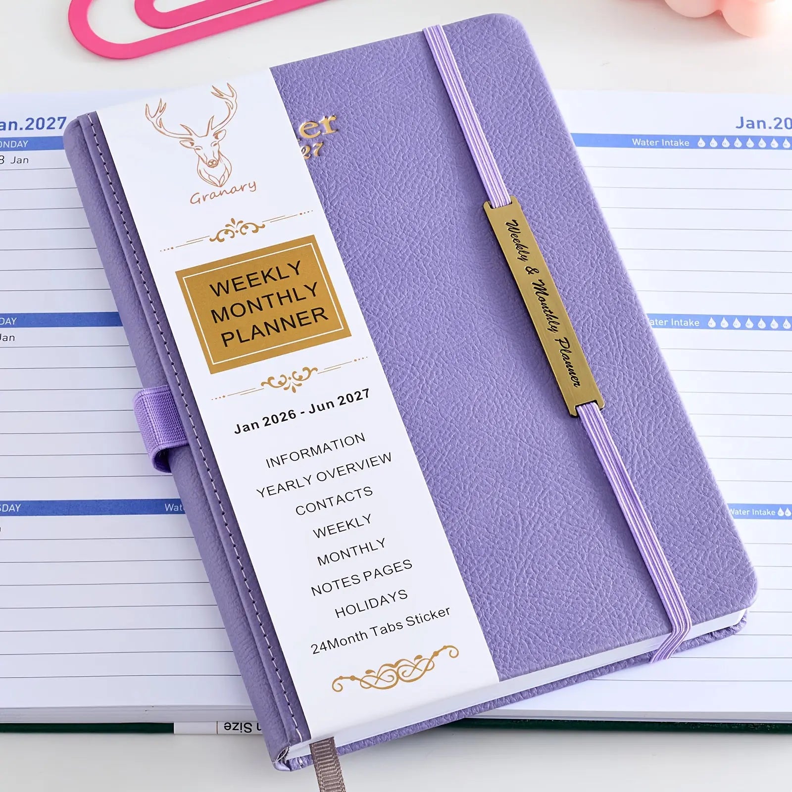 2026–2027 Academic Planner PU Leather. My Store