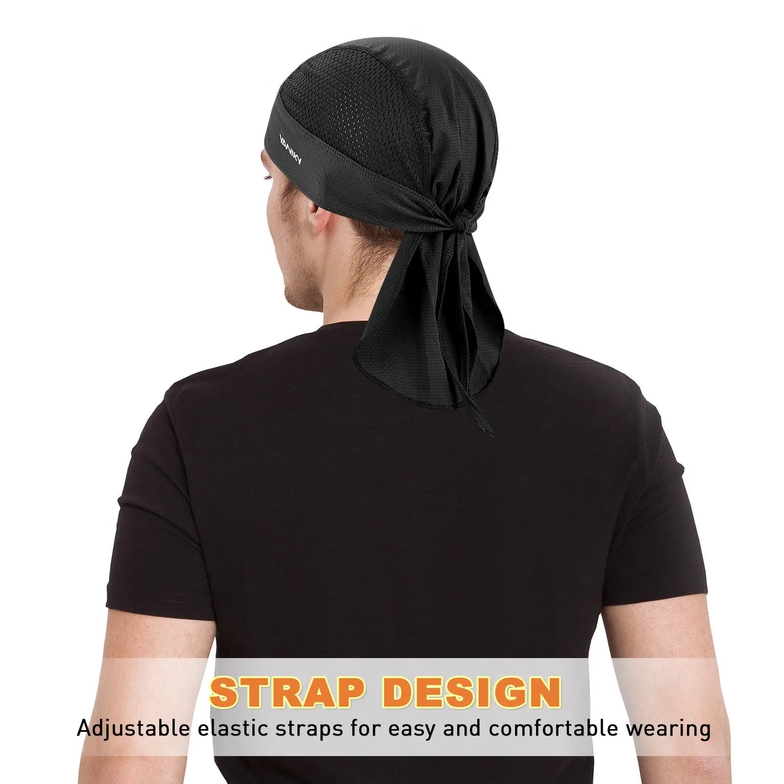 Breathable Elastic Sports Bandana Cap - Moisture-Wicking Headscarf for Men & Women, Summer Running & Biking Hat with Adjustable Fit, Mixed Colors, Hand Washable, Outdoor Sports Accessory, Sleek Headgear, Comfortable Fit Dropshipman