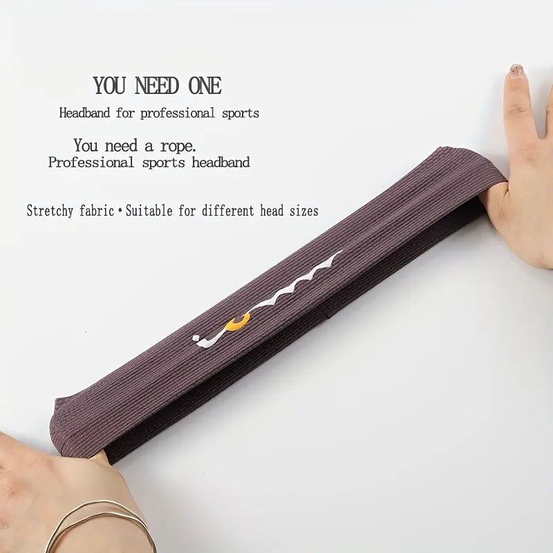 2pcs Unisex Stylish Sports Headbands – Sweat-Absorbing, Non-Slip, Elastic & Breathable for Gym Workouts, Running, Cycling, Tennis, and More Sports Activities Dropshipman