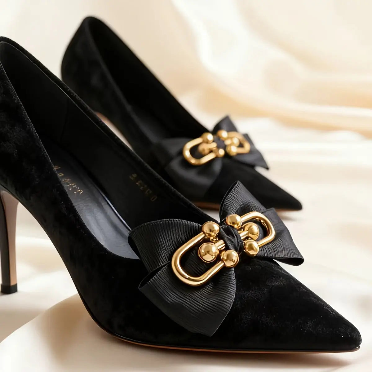 1 Pair Detachable Shoe Charms with Metal Clasp - Black Shoe Accessories, Bow & Clip-On Charms for Sneakers, Boots, s - for &, Easy to Attach/Remove, Durable Shoe Decorations for Back-to-/Graduation