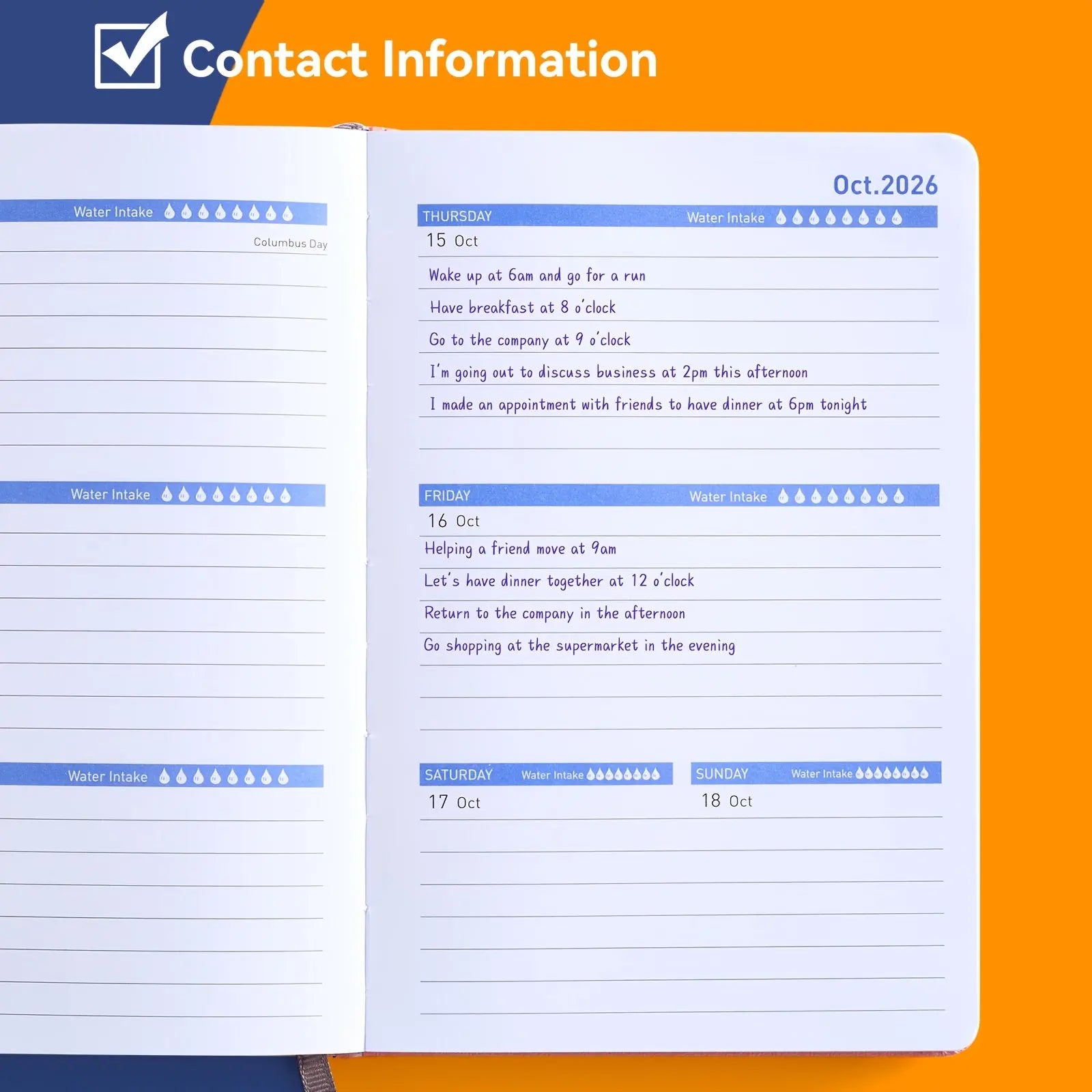 2026–2027 Academic Planner PU Leather. My Store