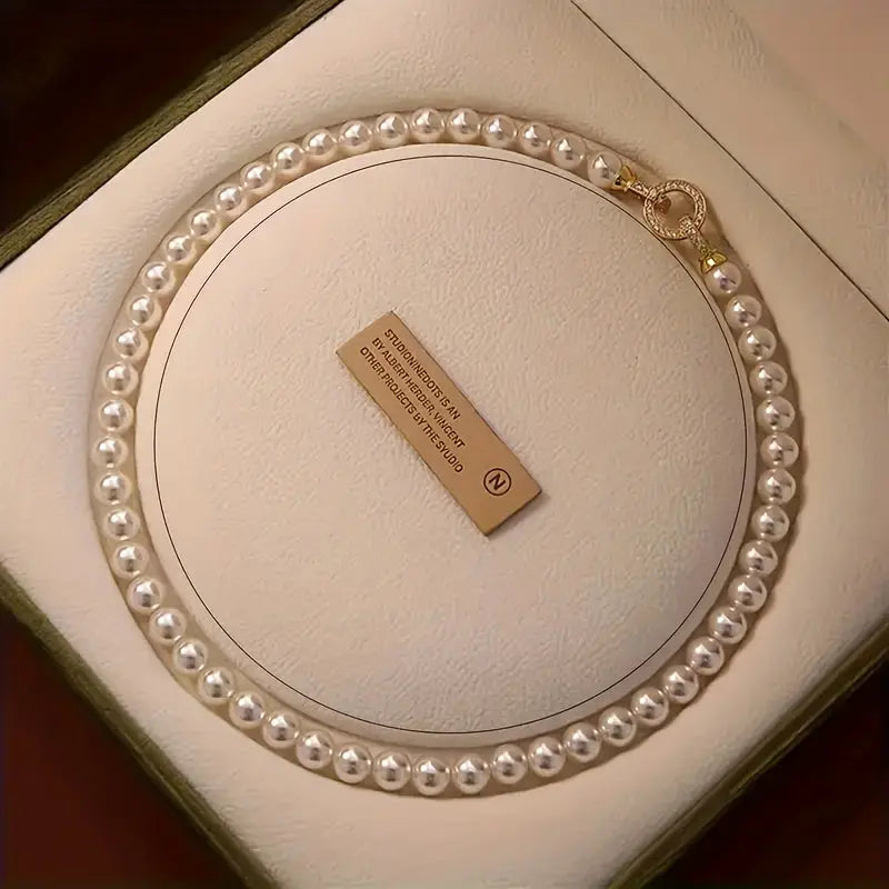 1pc Interlocking Link High-Light Necklace - Premium Vintage Minimalist Versatile Collarbone Chain for Women, Mother's Day Gift, Elegant Present Dropshipman